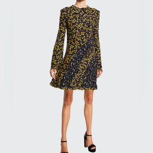 10 Crosby Derek Lam Katia Mixed Print Mini Dress